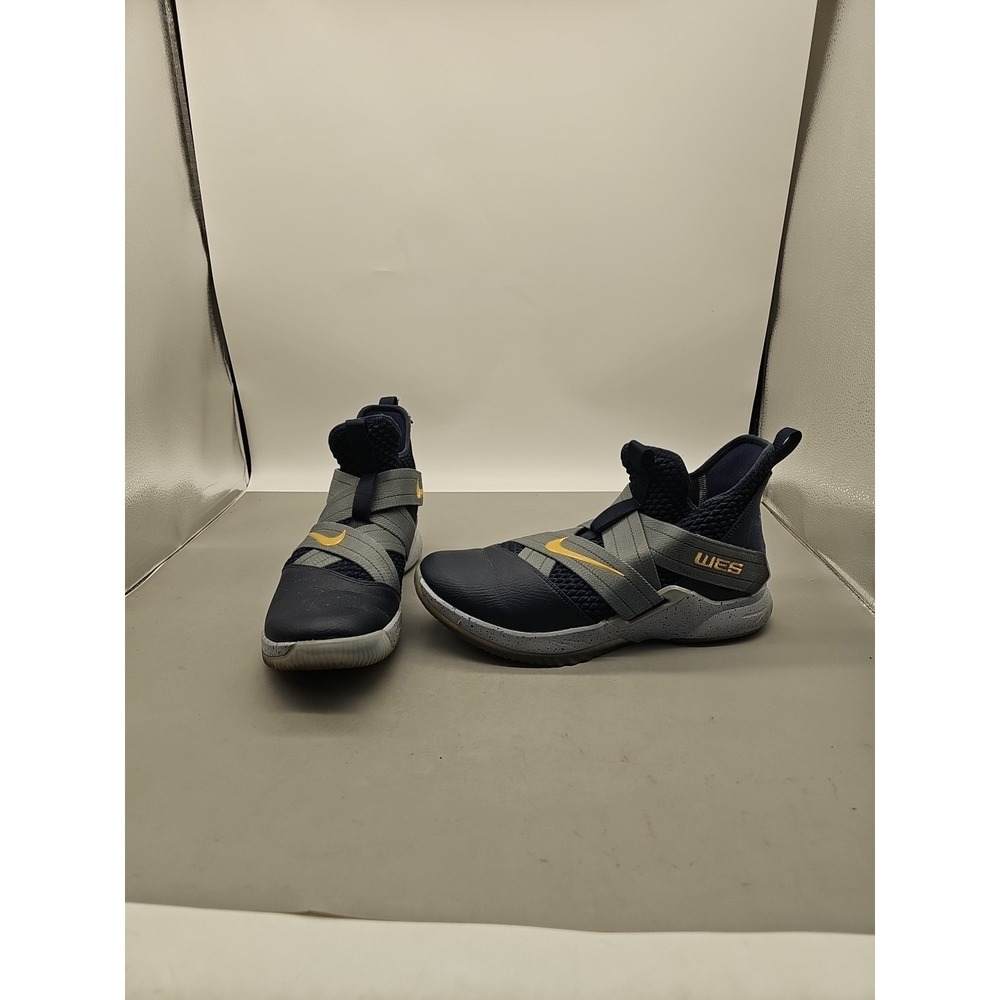 Nike LeBron Soldier 12 Gray And Blue 2018 BTW G23 Size 12